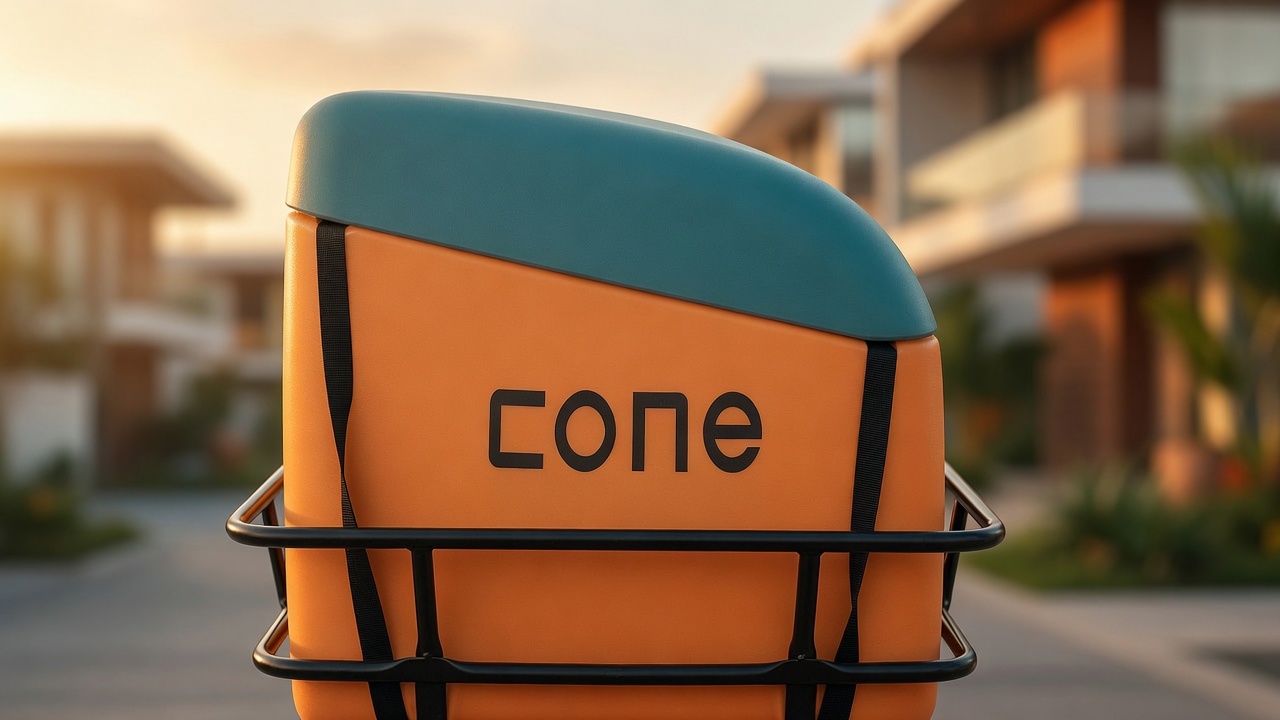 Cone Fuel pod — golden hour close-up